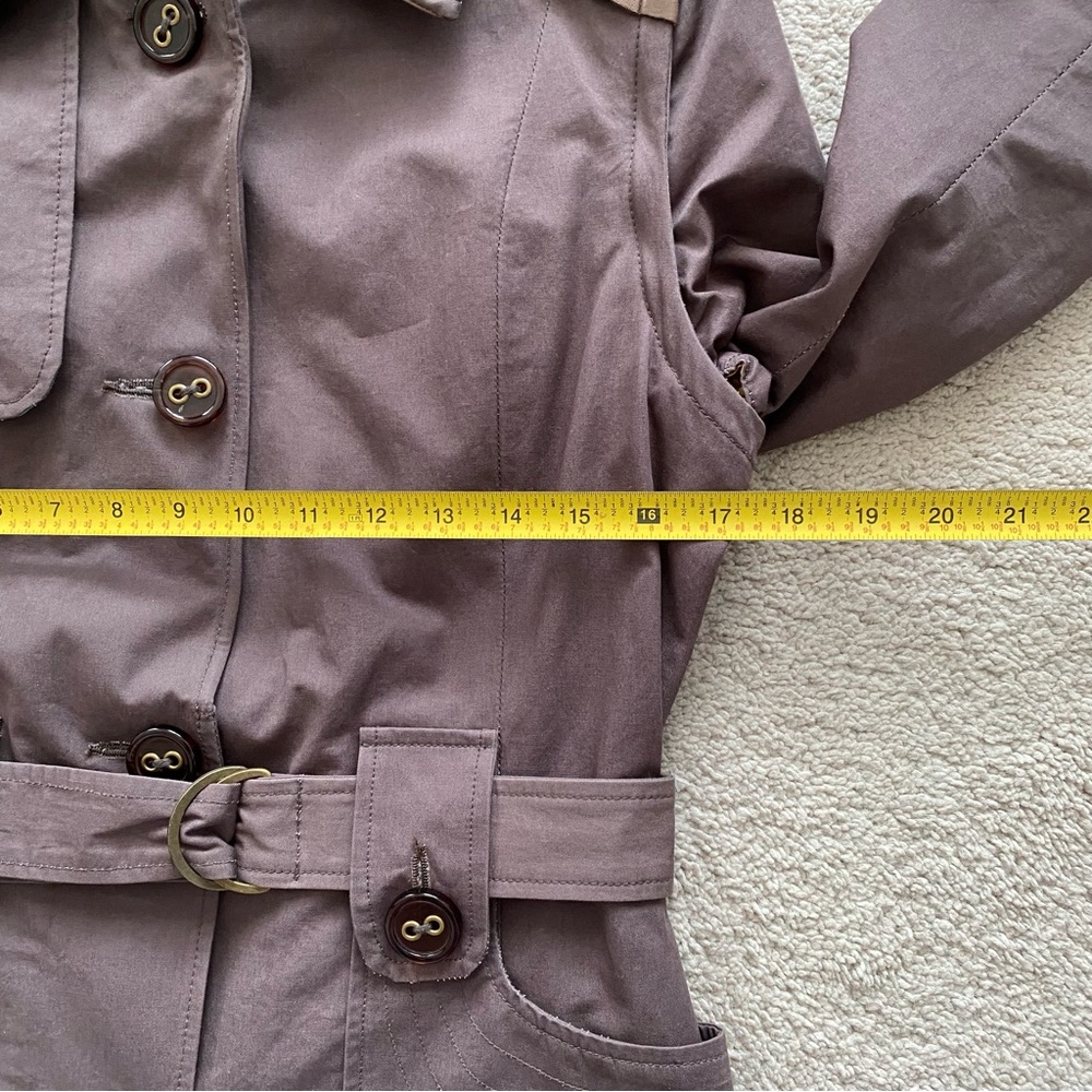 Mackage Brown Canvas & Leather Convertible Trench Coat / Vest - Picture 7 of 15